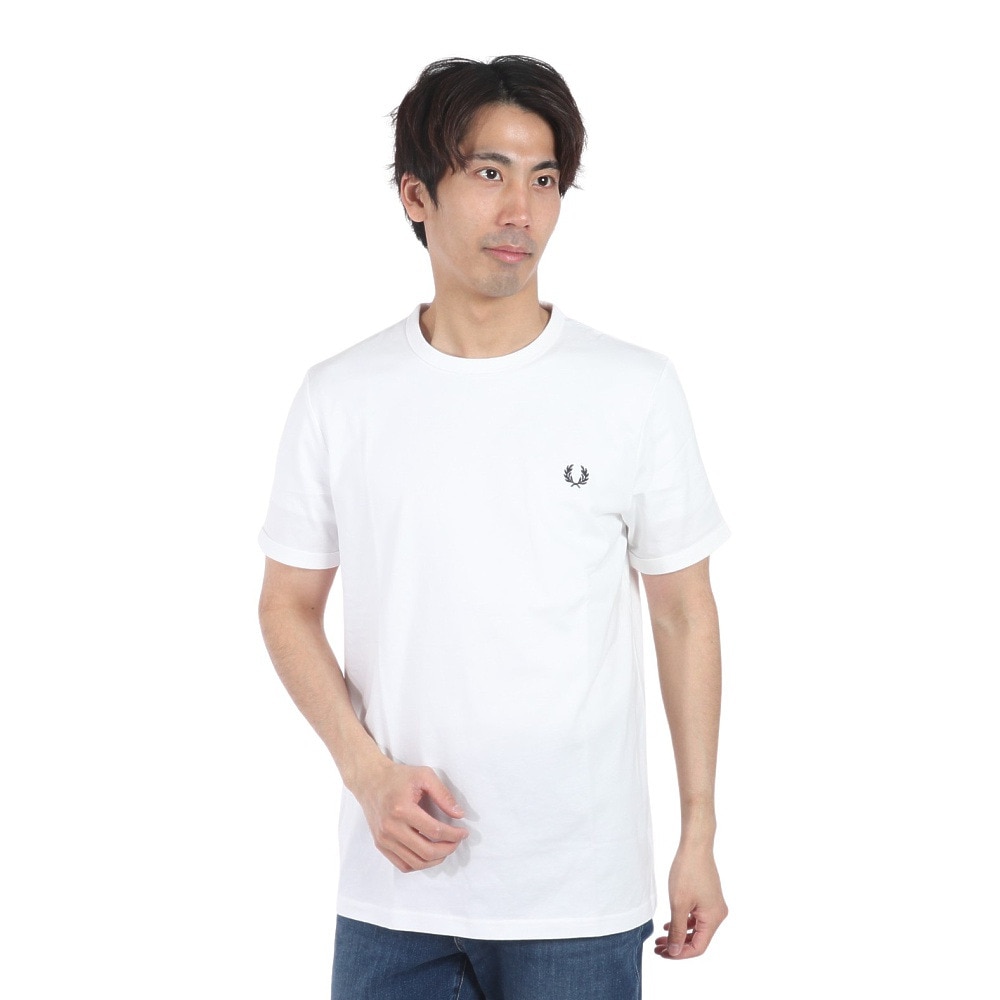 フレッドペリー（FRED PERRY）（メンズ、レディース）RINGER Tシャツ M3519-100 24SS