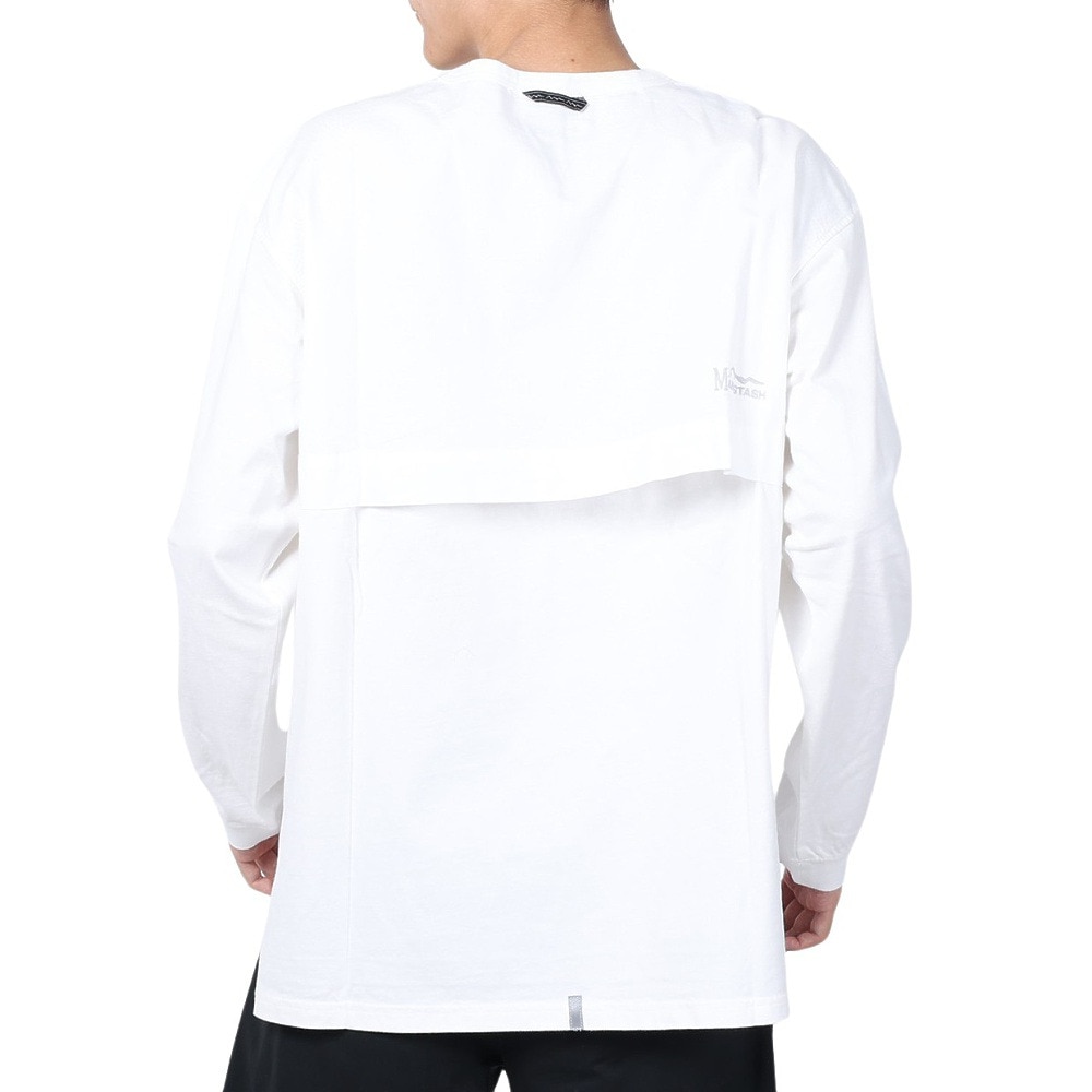 マナスタッシュ（MANASTASH）（メンズ）ベントロングスリーブTシャツ 792-4130003 WHITE