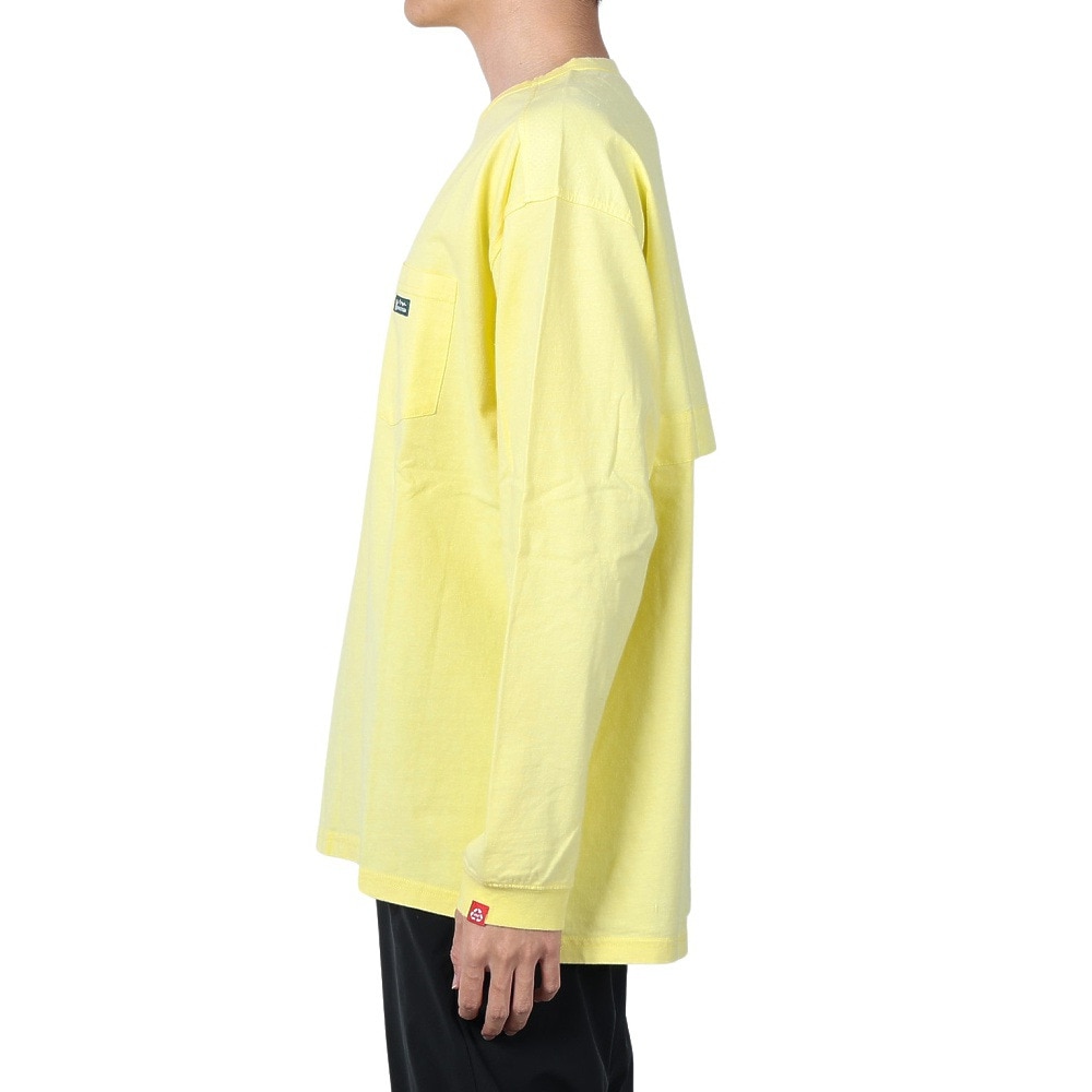 マナスタッシュ（MANASTASH）（メンズ）ベントロングスリーブTシャツ 792-4130003 YELLOW