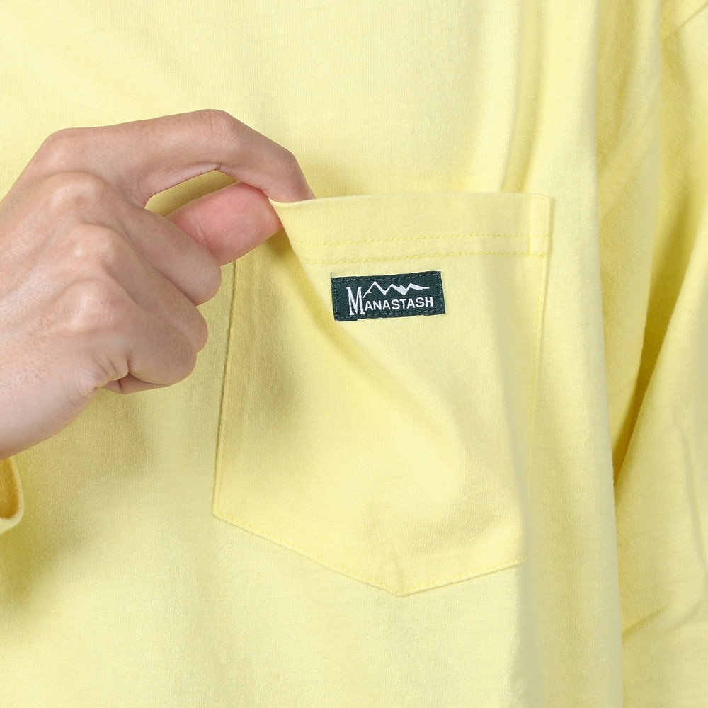 マナスタッシュ（MANASTASH）（メンズ）ベントロングスリーブTシャツ 792-4130003 YELLOW
