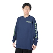 マナスタッシュ（MANASTASH）（メンズ）ドラゴン ロングスリーブTシャツ 792-4130012 NAVY