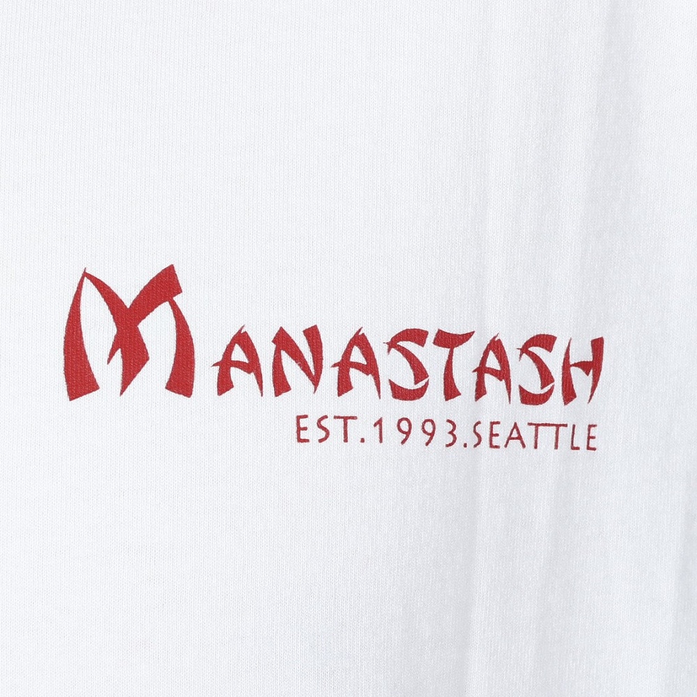 マナスタッシュ（MANASTASH）（メンズ）ドラゴン ロングスリーブTシャツ 792-4130012 WHITE