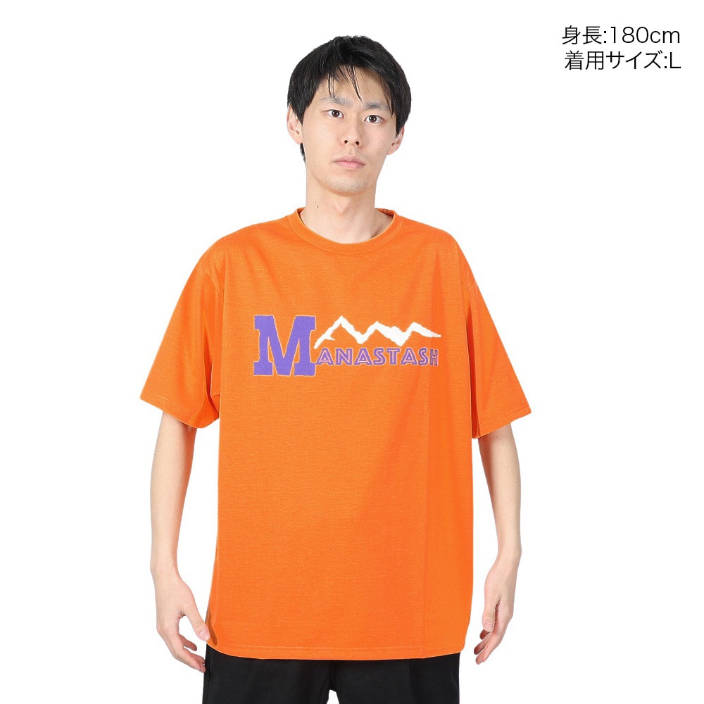 マナスタッシュ（MANASTASH）（メンズ）Tシャツ 93 792-4134007 ORANGE