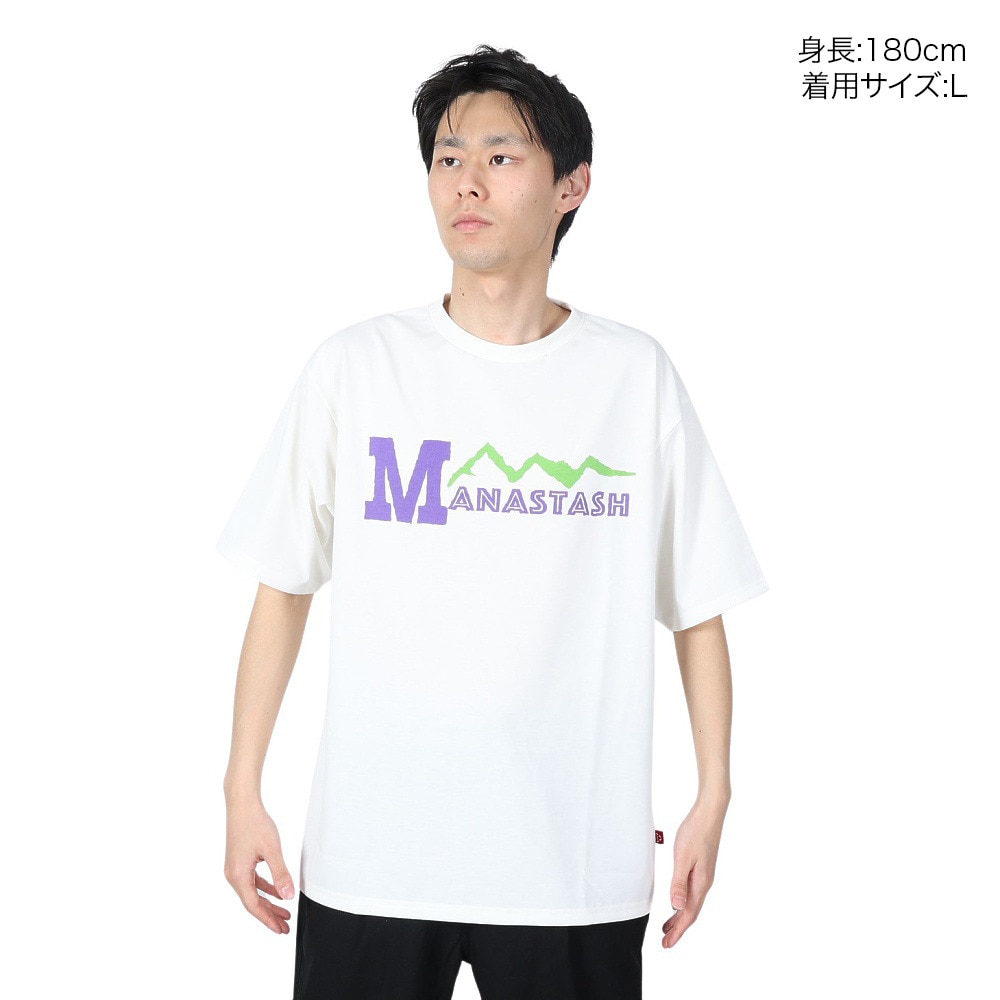 マナスタッシュ（MANASTASH）（メンズ）Tシャツ 93 792-4134007 WHITE