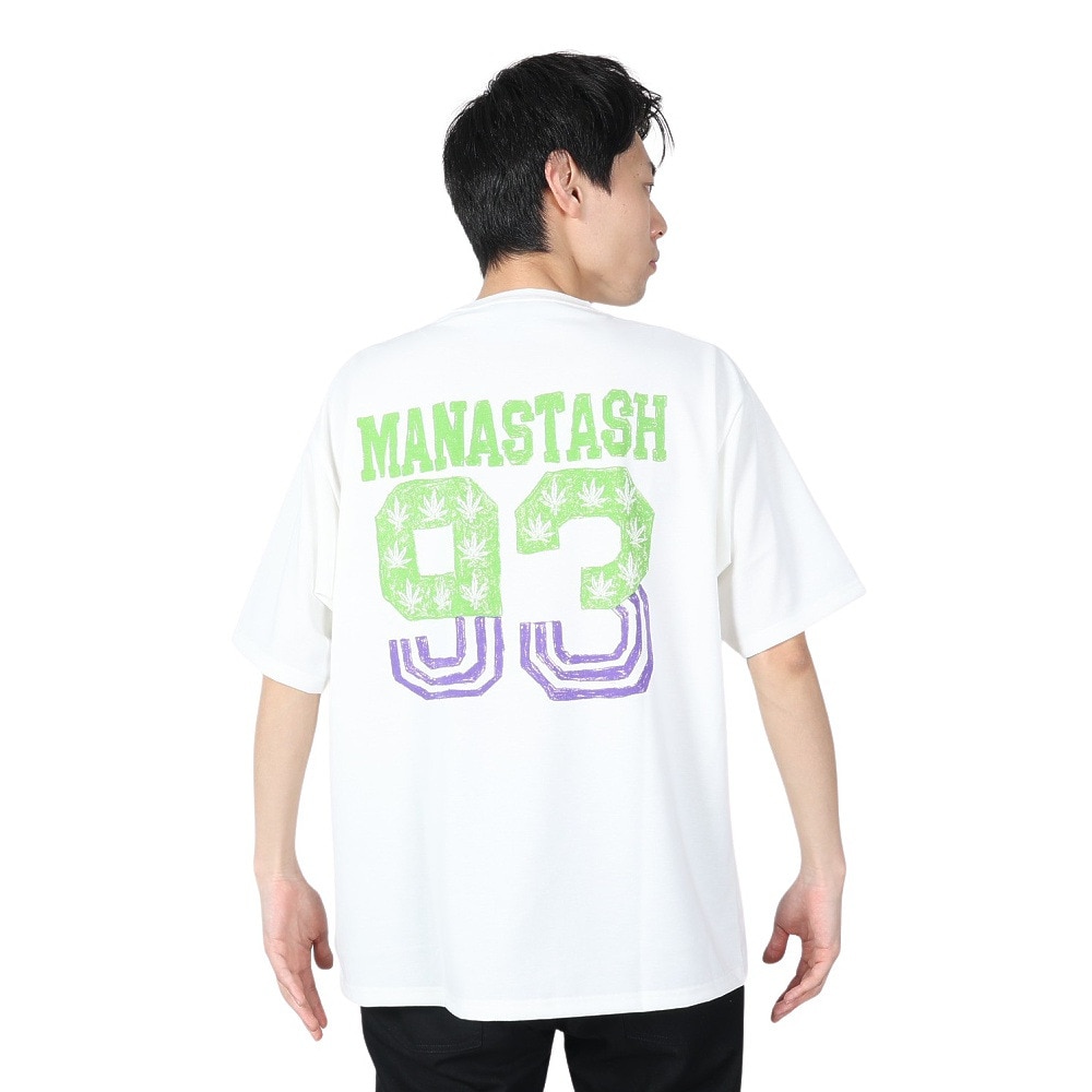 マナスタッシュ（MANASTASH）（メンズ）Tシャツ 93 792-4134007 WHITE