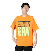 マナスタッシュ（MANASTASH）（メンズ）Tシャツ REMEMBER BE FUN 792-4134008 ORANGE