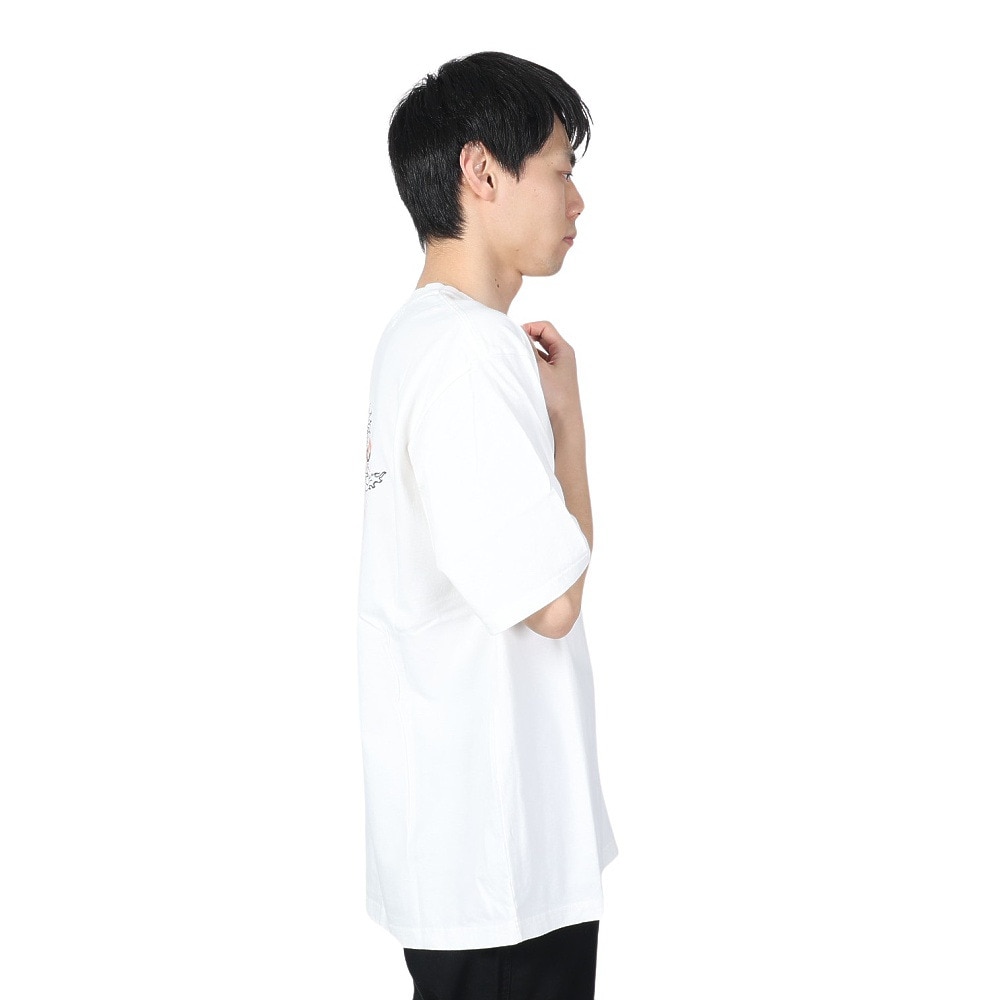 マナスタッシュ（MANASTASH）（メンズ）ドラゴンTシャツ 792-4134015 WHITE