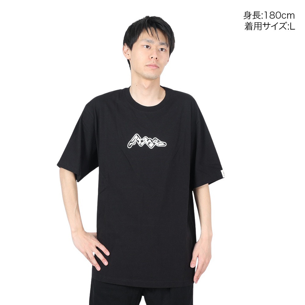 マナスタッシュ（MANASTASH）（メンズ）カタカナロゴTシャツ 792-4134016 BLACK