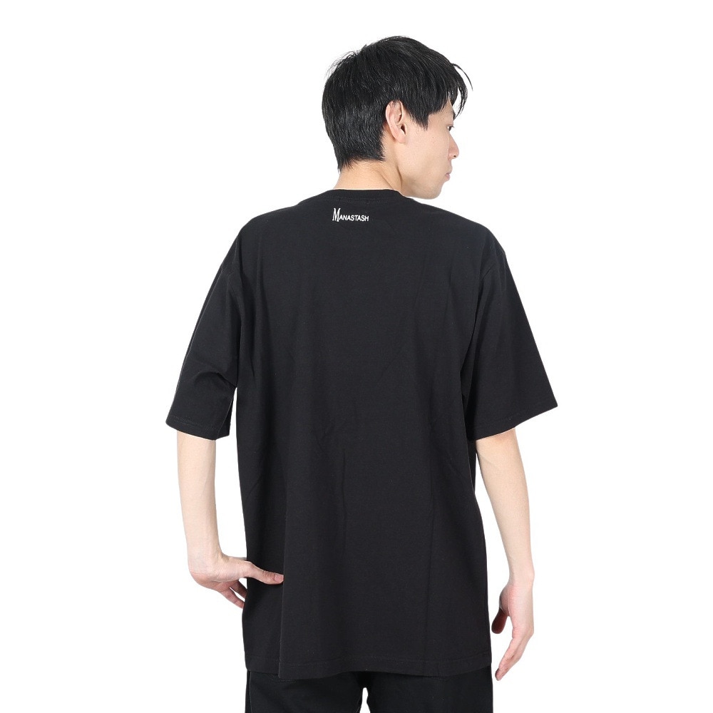 マナスタッシュ（MANASTASH）（メンズ）カタカナロゴTシャツ 792-4134016 BLACK
