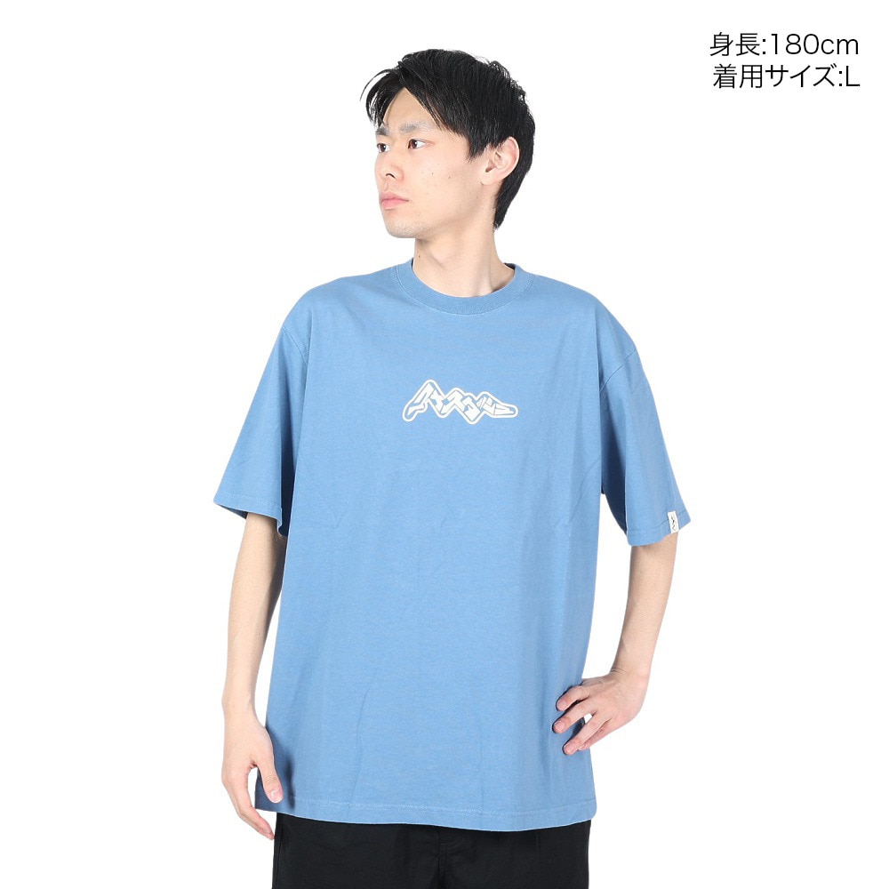 マナスタッシュ（MANASTASH）（メンズ）カタカナロゴTシャツ 792-4134016 GREY