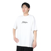 マナスタッシュ（MANASTASH）（メンズ）カタカナロゴTシャツ 792-4134016 WHITE