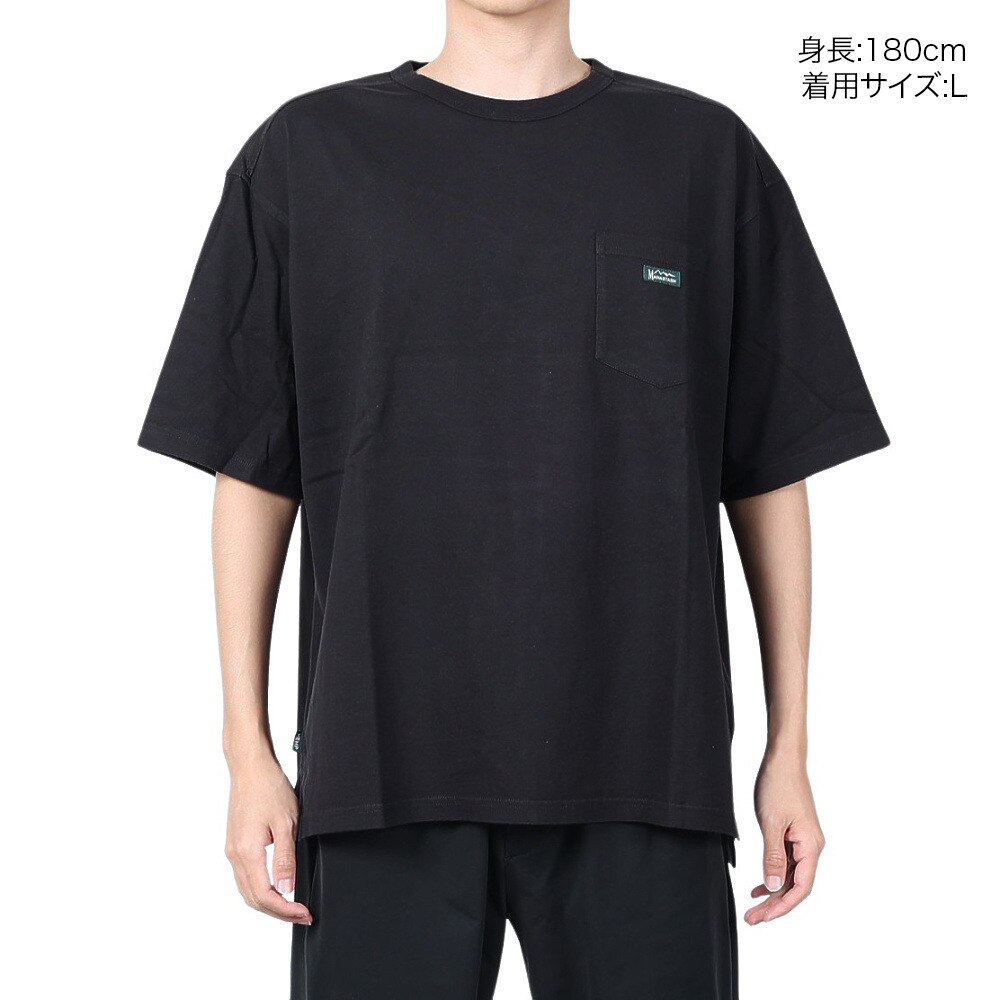 マナスタッシュ（MANASTASH）（メンズ）ベントTシャツ 792-4135003 BLACK
