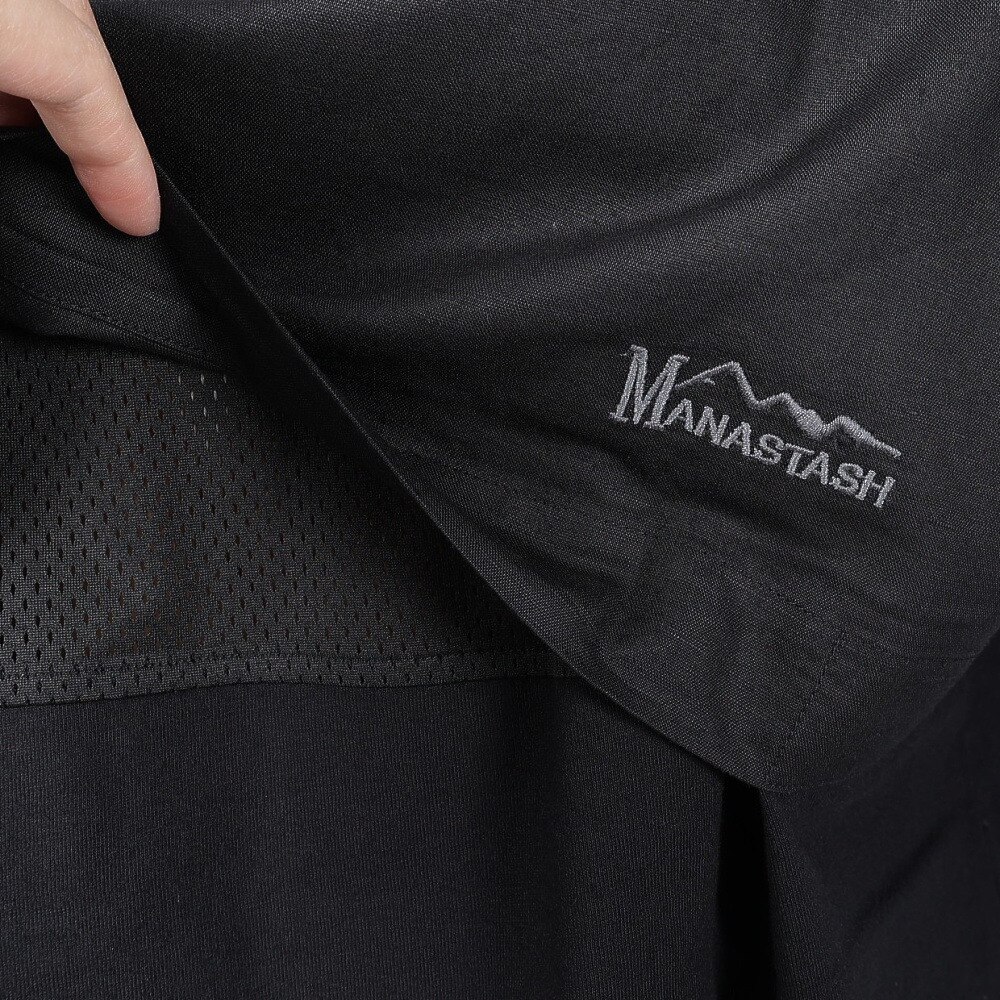 マナスタッシュ（MANASTASH）（メンズ）ベントTシャツ 792-4135003 BLACK