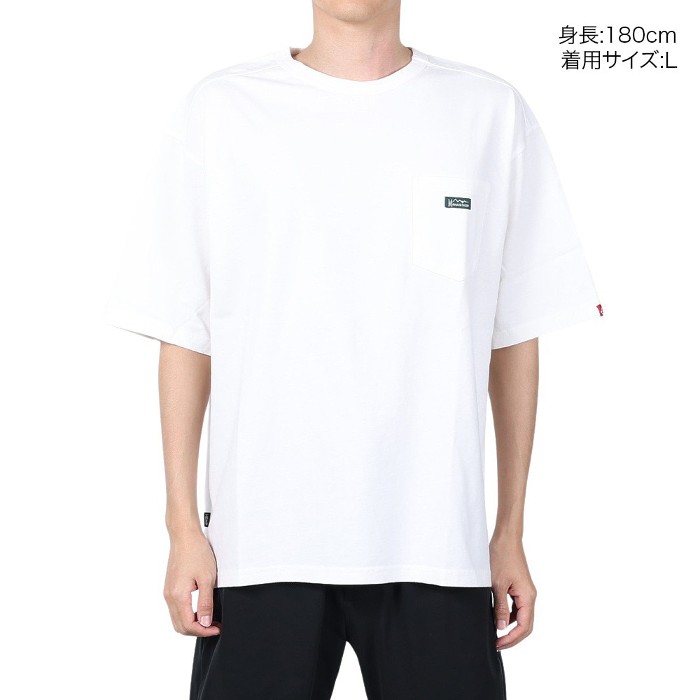 マナスタッシュ（MANASTASH）（メンズ）ベントTシャツ 792-4135003 WHITE