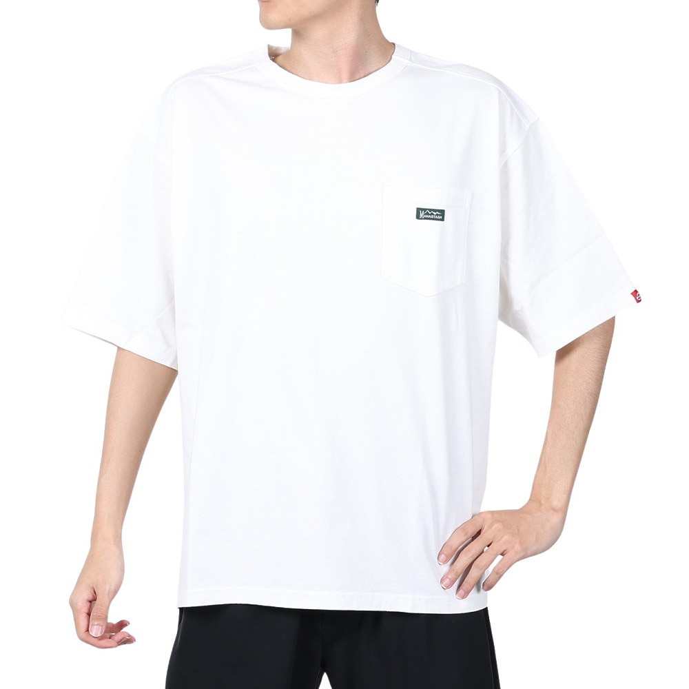 マナスタッシュ（MANASTASH）（メンズ）ベントTシャツ 792-4135003 WHITE