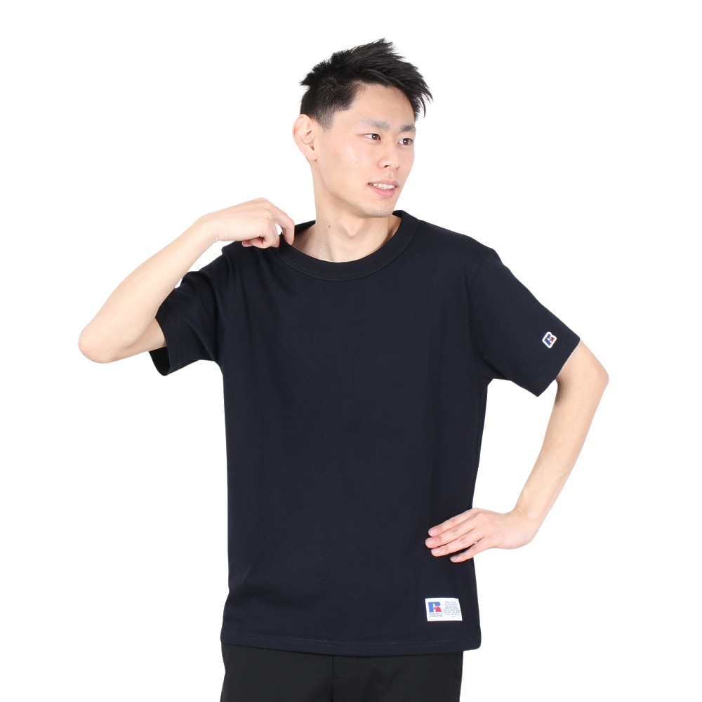ラッセル（RUSSELL）（メンズ）T/C 半袖レギュラーTシャツ RBM24S0002 NVY