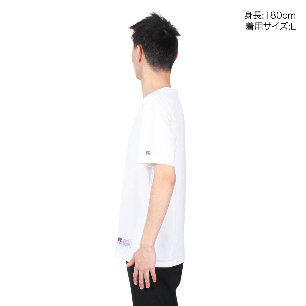 ラッセル（RUSSELL）（メンズ）T/C 半袖レギュラーTシャツ RBM24S0002 WHT