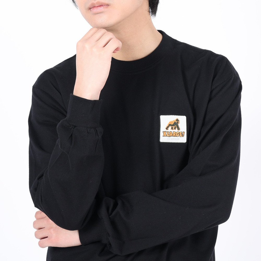 エクストララージ（XLARGE）（メンズ）ウォーキングエイプ 長袖Tシャツ 101241011001-BLACK