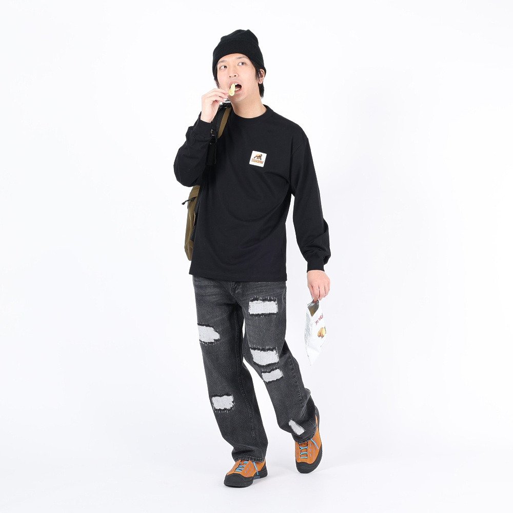 エクストララージ（XLARGE）（メンズ）ウォーキングエイプ 長袖Tシャツ 101241011001-BLACK