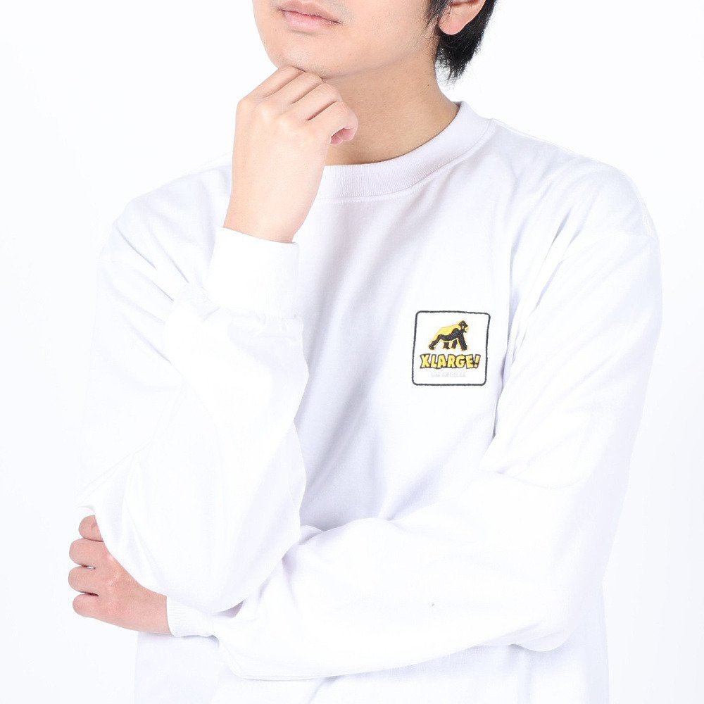 エクストララージ（XLARGE）（メンズ）ウォーキングエイプ 長袖Tシャツ 101241011001-WHITE