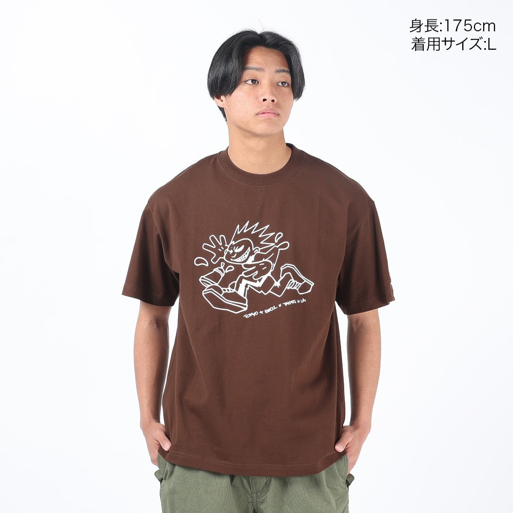 エクストララージ（XLARGE）（メンズ）GRAFFITI KIDS THERMAL 半袖Tシャツ 101241011008-BROWN