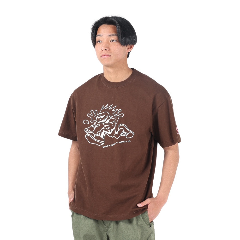 エクストララージ（XLARGE）（メンズ）GRAFFITI KIDS THERMAL 半袖Tシャツ 101241011008-BROWN