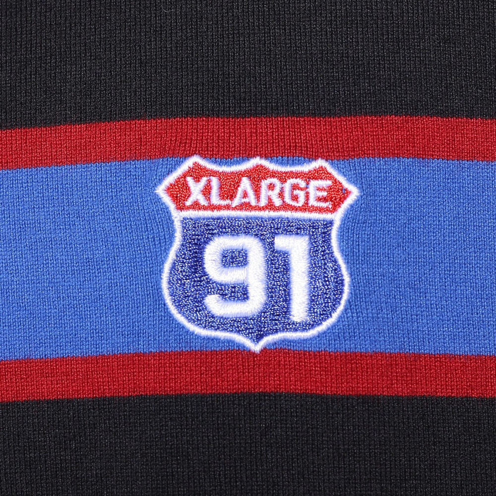 エクストララージ（XLARGE）（メンズ）XL91 ストライプ ショートスリーブ Tシャツ 101241011013-BLUE