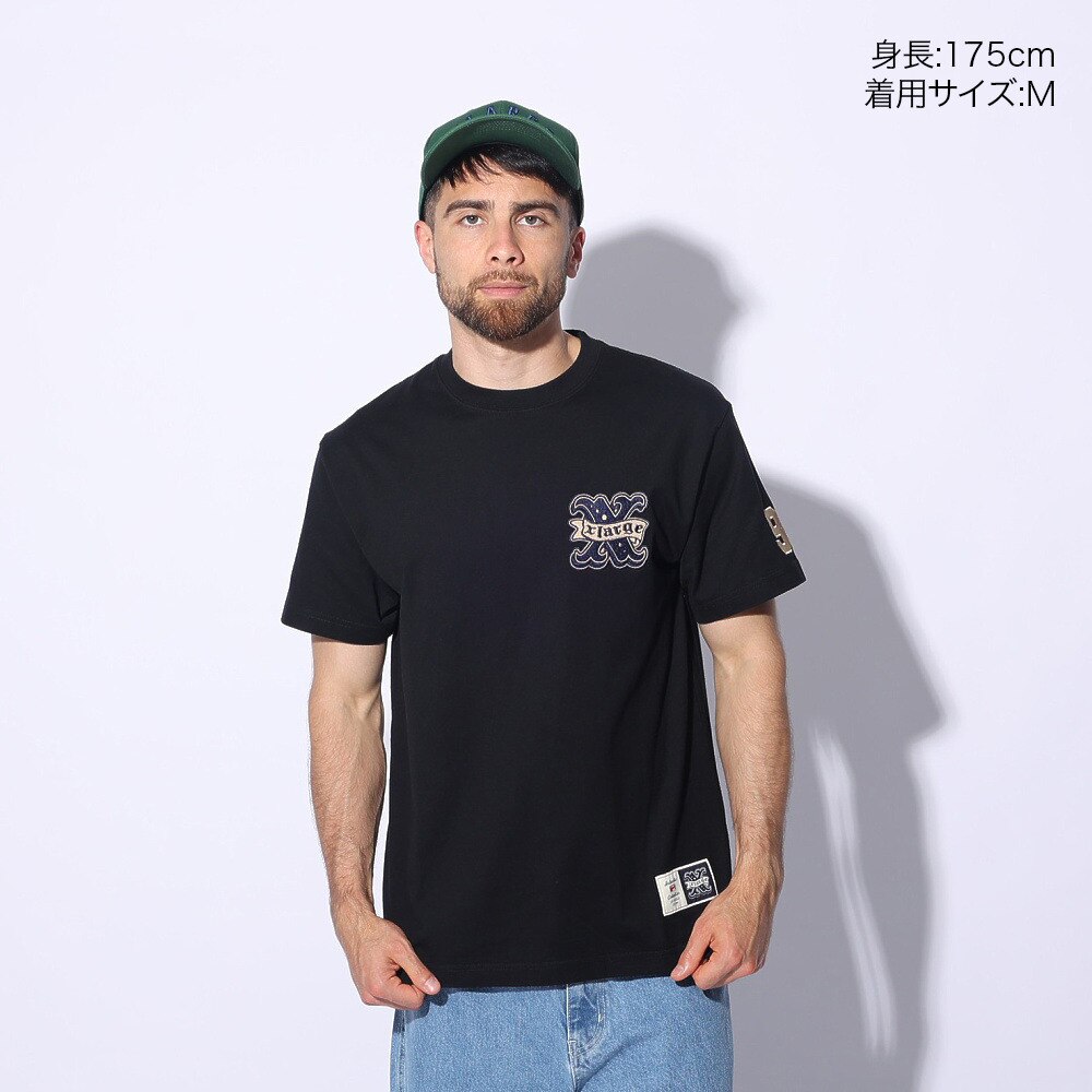 エクストララージ（XLARGE）（メンズ）ベースボール ショートスリーブ Tシャツ 101241011016-BLACK