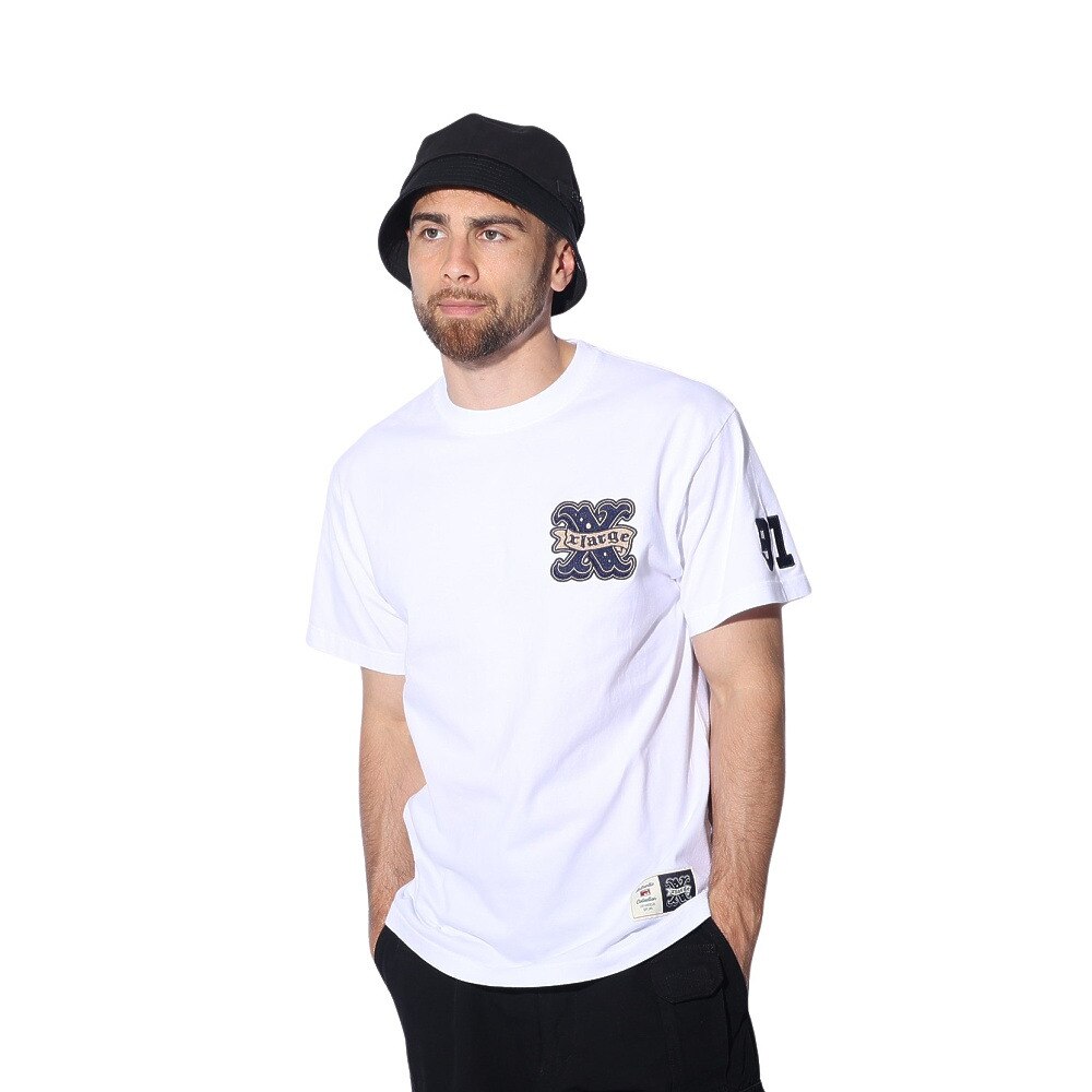 エクストララージ（XLARGE）（メンズ）ベースボール ショートスリーブ Tシャツ101241011016-WHITE