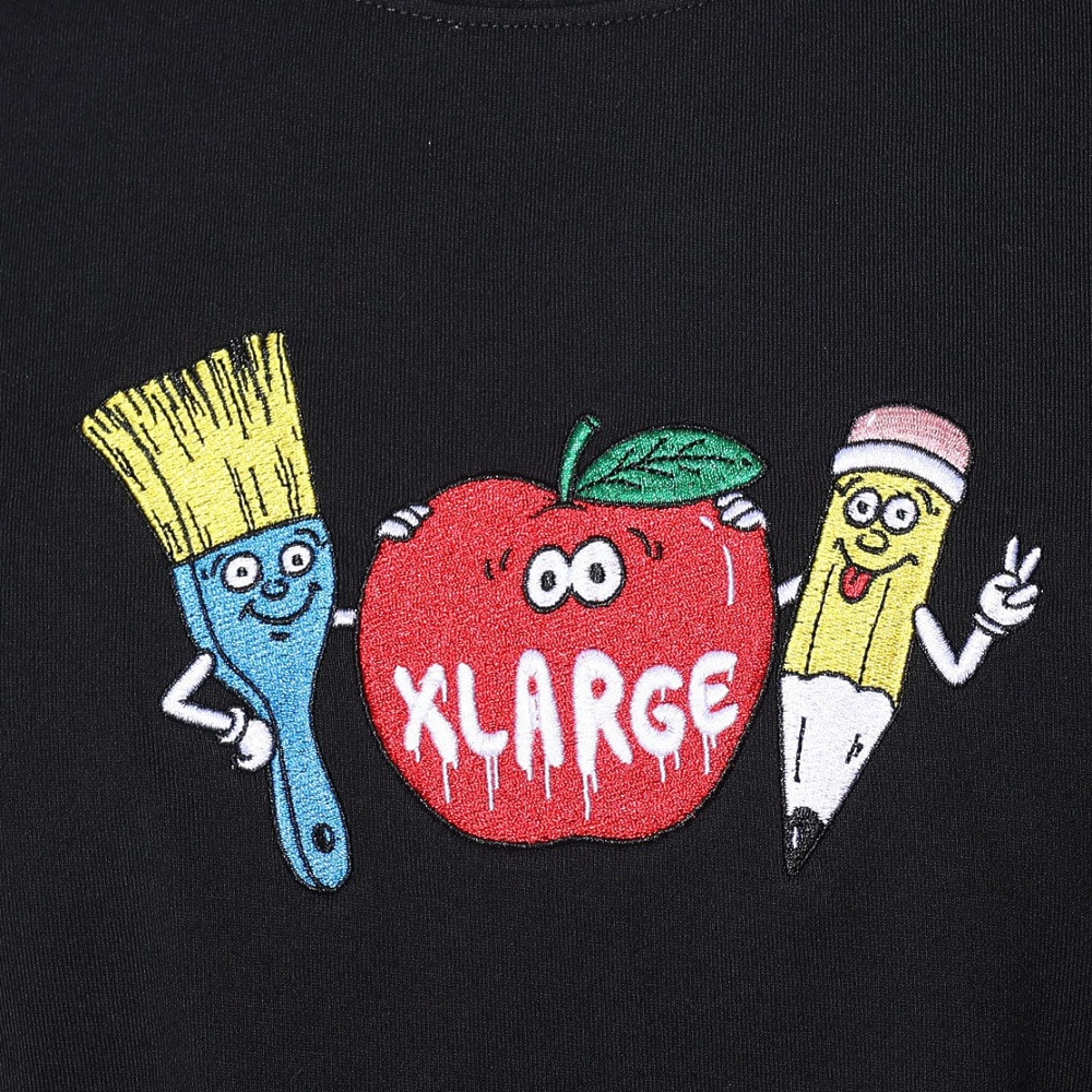 エクストララージ（XLARGE）（メンズ）ペイント ロゴ ショートスリーブ Tシャツ 101241011020-BLACK