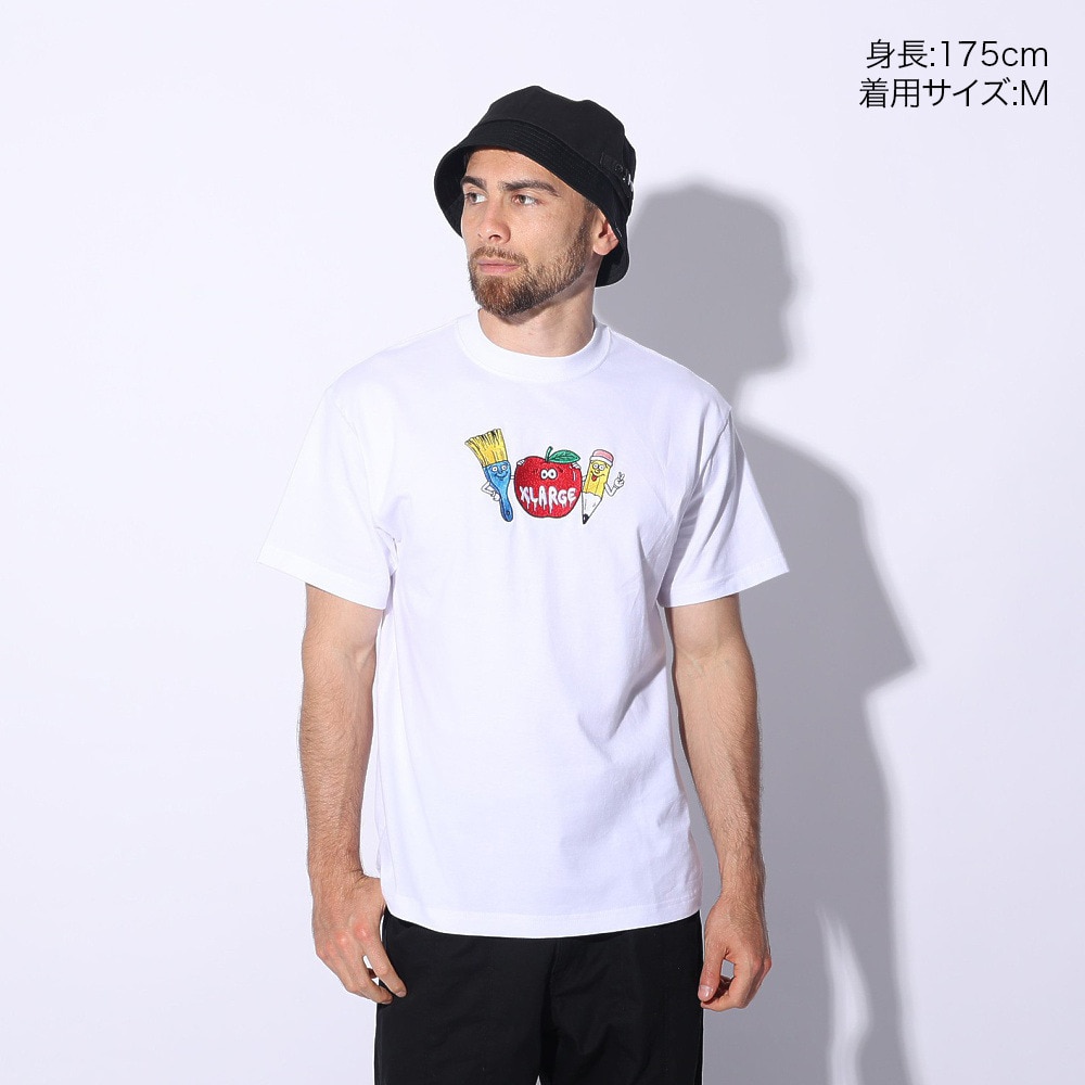 エクストララージ（XLARGE）（メンズ）ペイント ロゴ ショートスリーブ Tシャツ 101241011020-WHITE