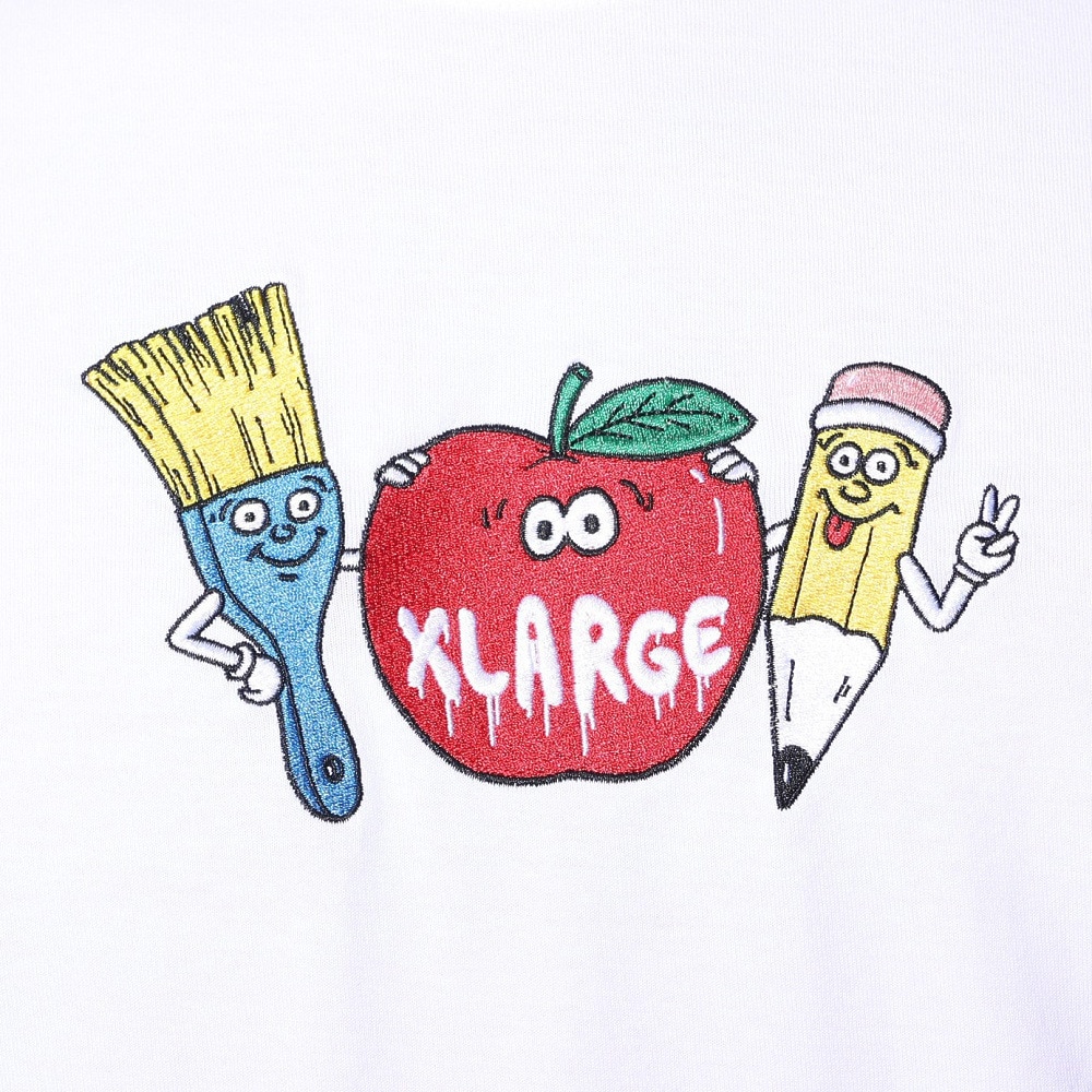 エクストララージ（XLARGE）（メンズ）ペイント ロゴ ショートスリーブ Tシャツ 101241011020-WHITE