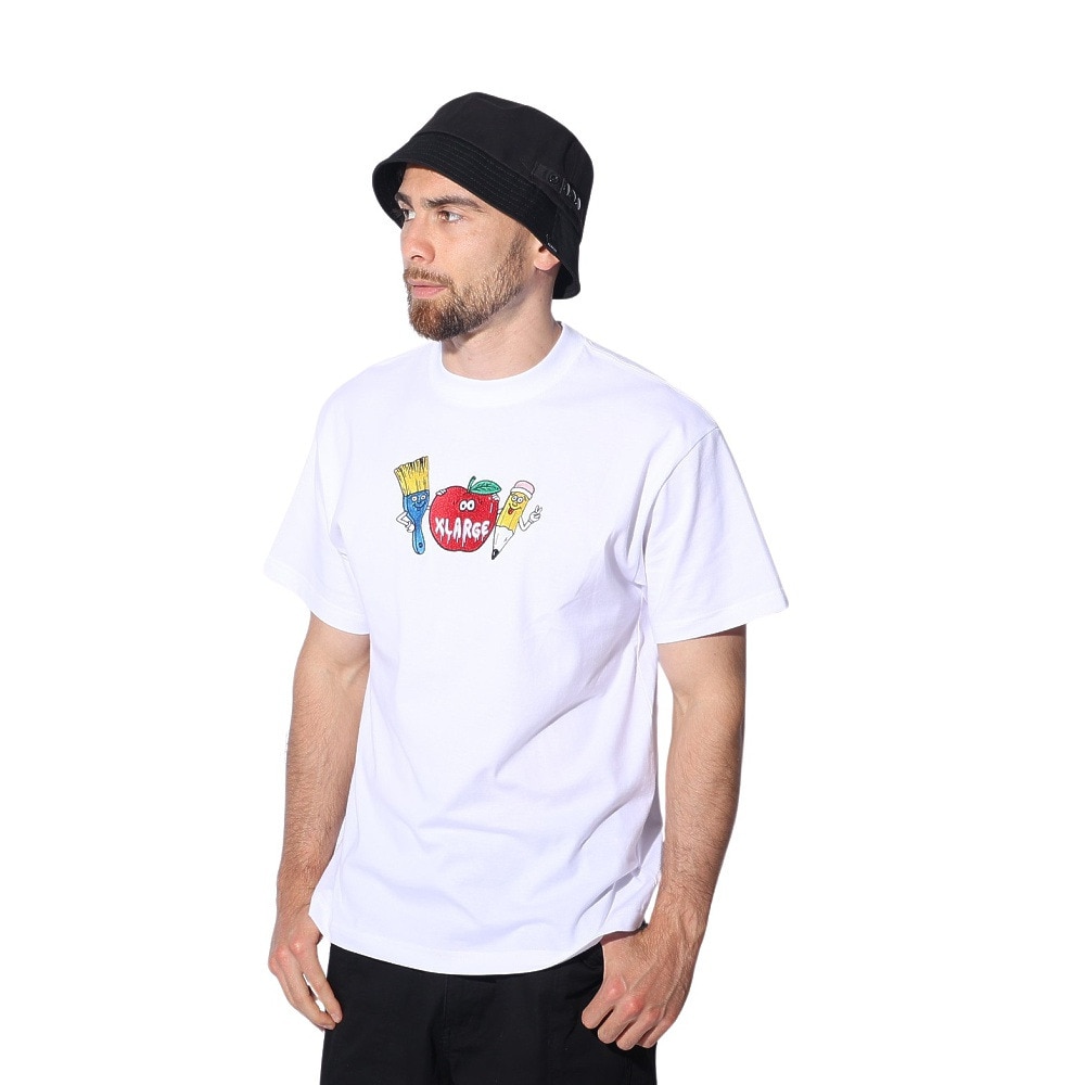 エクストララージ（XLARGE）（メンズ）ペイント ロゴ ショートスリーブ Tシャツ 101241011020-WHITE