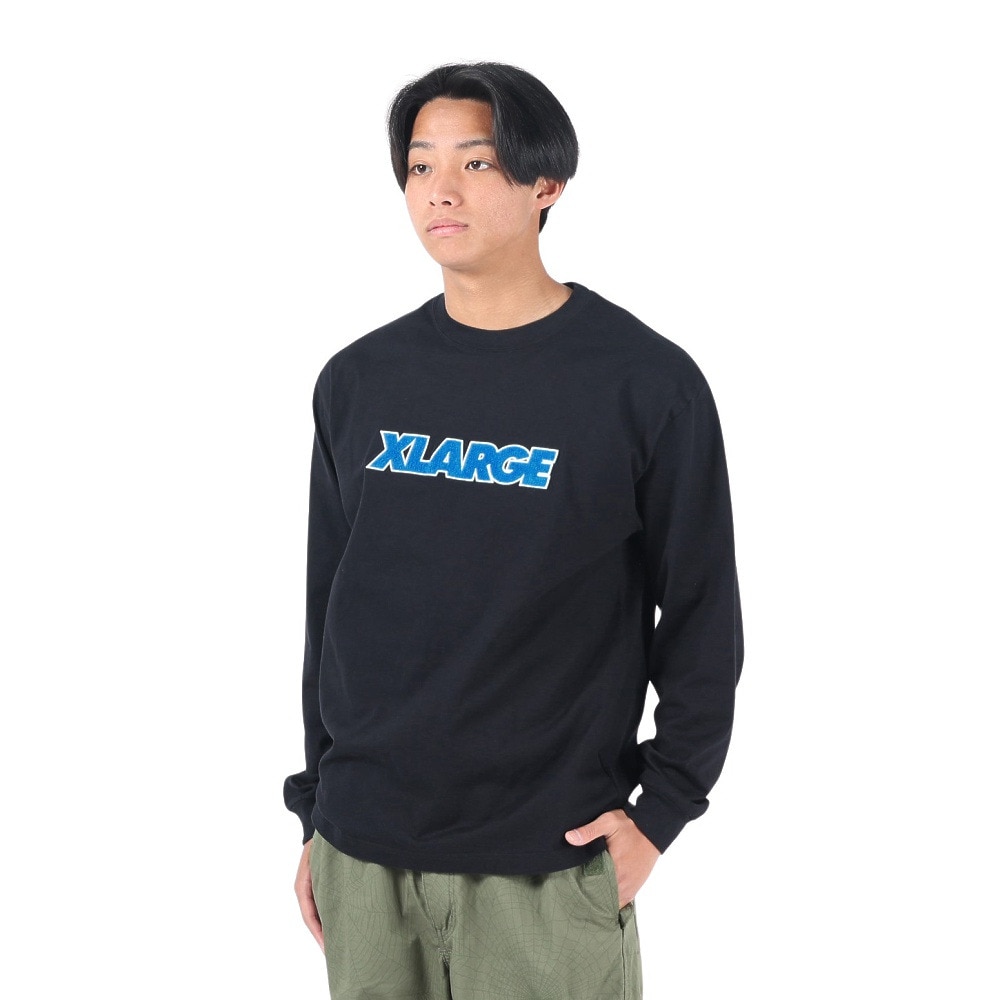 エクストララージ（XLARGE）（メンズ）STANDARD LOGO 長袖Tシャツ 101241011024-BLACK