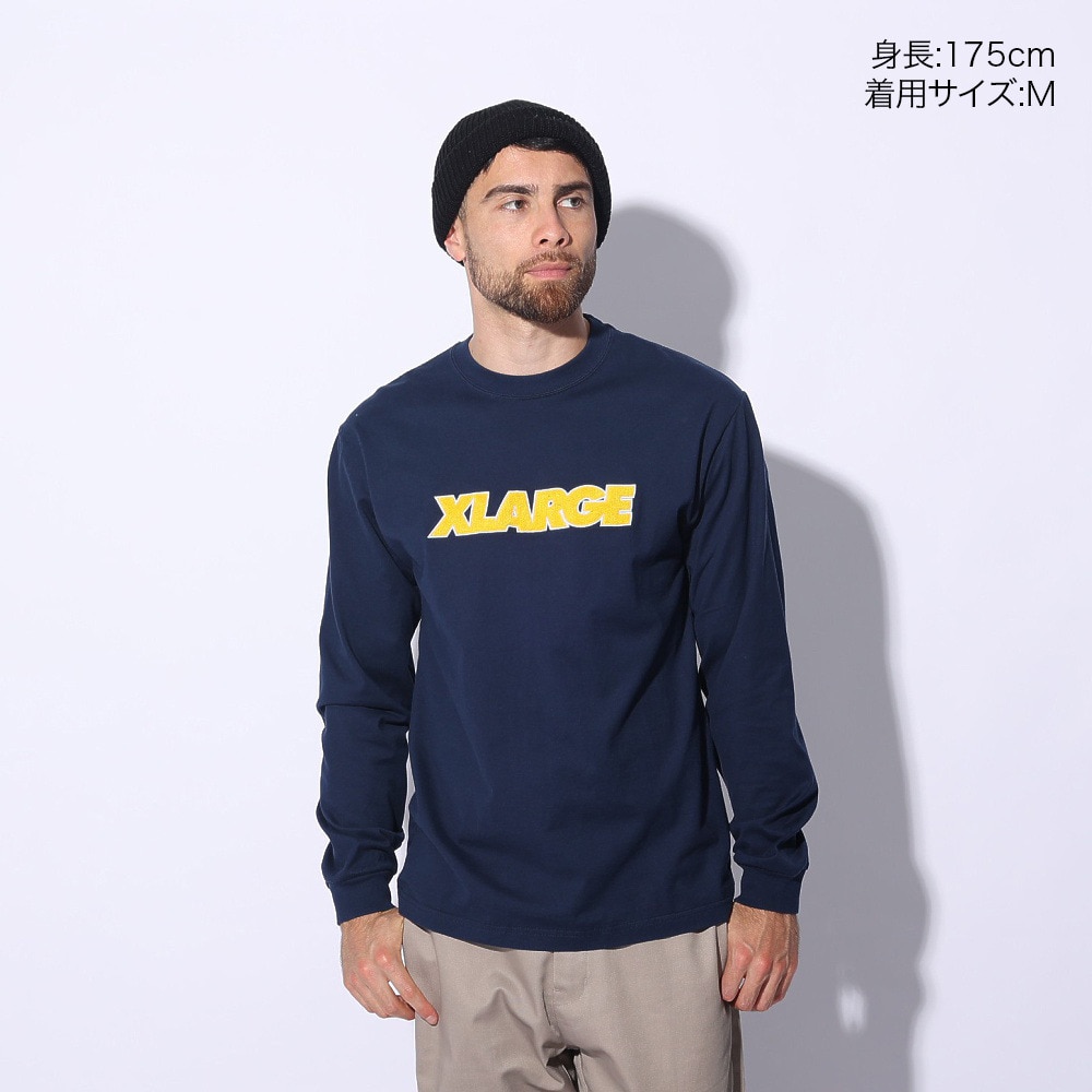 エクストララージ（XLARGE）（メンズ）STANDARD LOGO 長袖Tシャツ 101241011024-NAVY