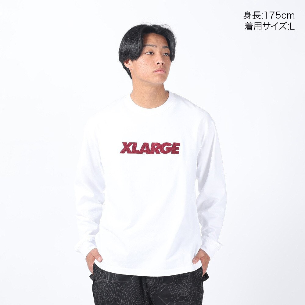 エクストララージ（XLARGE）（メンズ）STANDARD LOGO 長袖Tシャツ 101241011024-WHITE