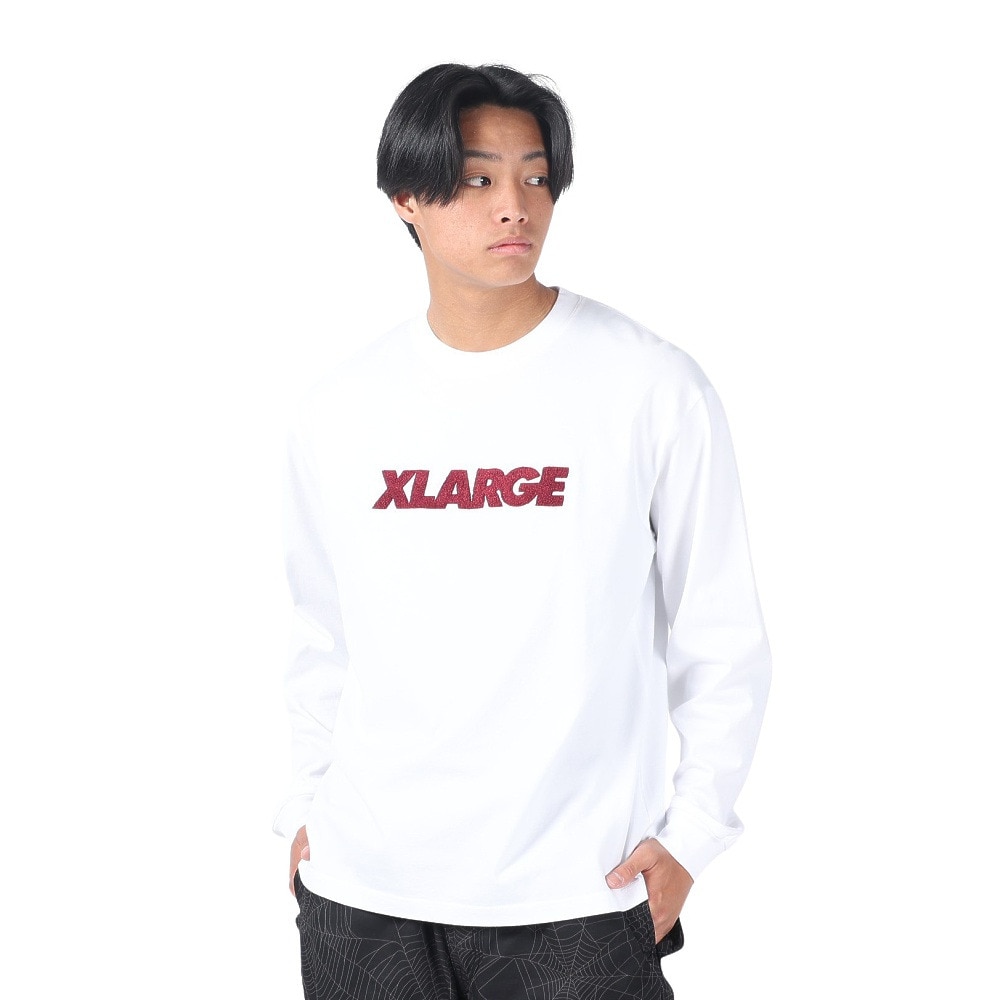 エクストララージ（XLARGE）（メンズ）STANDARD LOGO 長袖Tシャツ 101241011024-WHITE