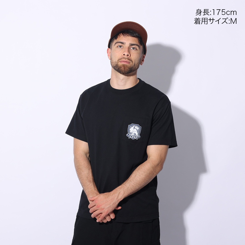 エクストララージ（XLARGE）（メンズ）エンブレム ショートスリーブ ポケット Tシャツ 101241011025-BLACK