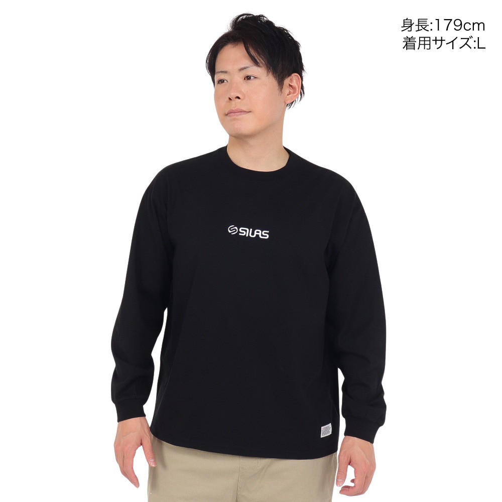 サイラス（SILAS）（メンズ）OLD ロゴベーシックワイド 長袖Tシャツ 110233011002-BLACK