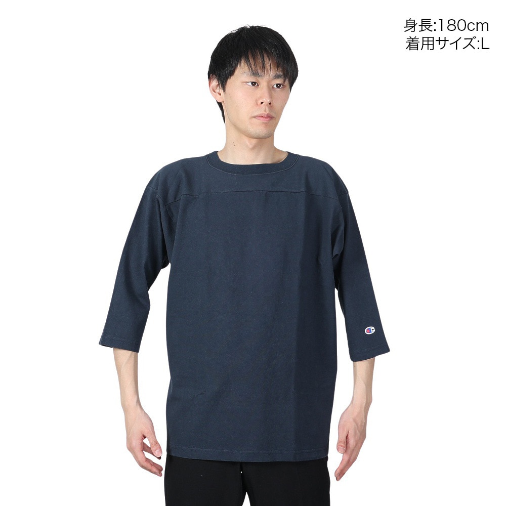 チャンピオン-ヘリテイジ（CHAMPION-HERITAGE）（メンズ）Tシャツ 七分袖 T1011 ティーテンイレブン 3/4スリーブ フットボールTシャツ C5-P405 370