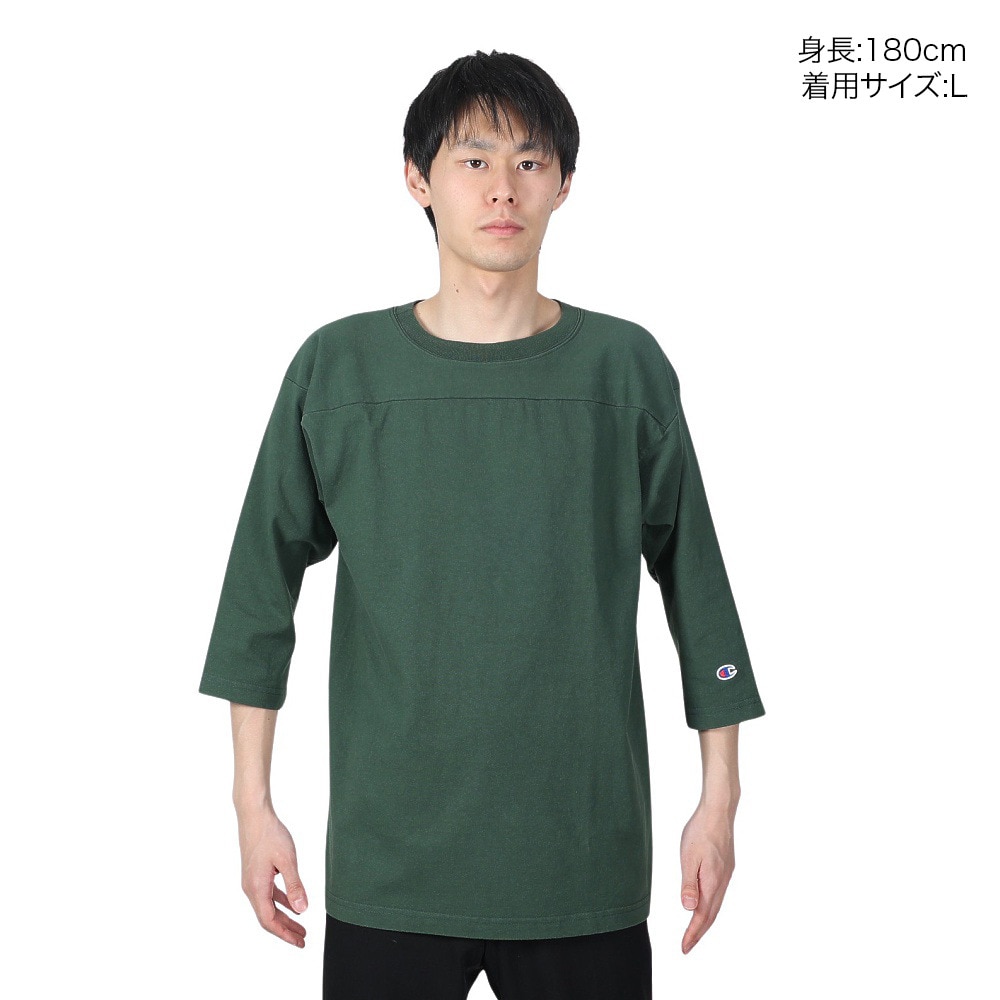 チャンピオン-ヘリテイジ（CHAMPION-HERITAGE）（メンズ）Tシャツ 七分袖 T1011 ティーテンイレブン 3/4スリーブ フットボールTシャツ C5-P405 560