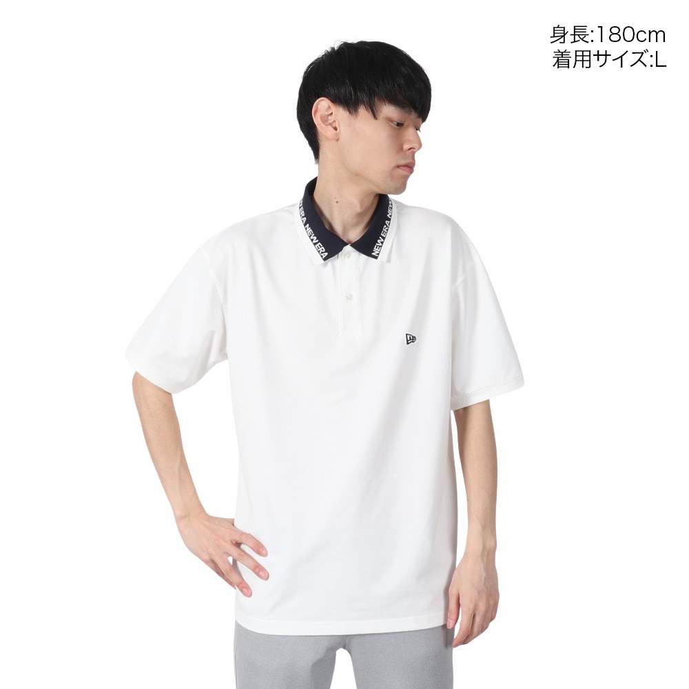 ニューエラ（NEW ERA）（メンズ）半袖 オーバーサイズド ポロシャツ COLLAR LOGO 14121844