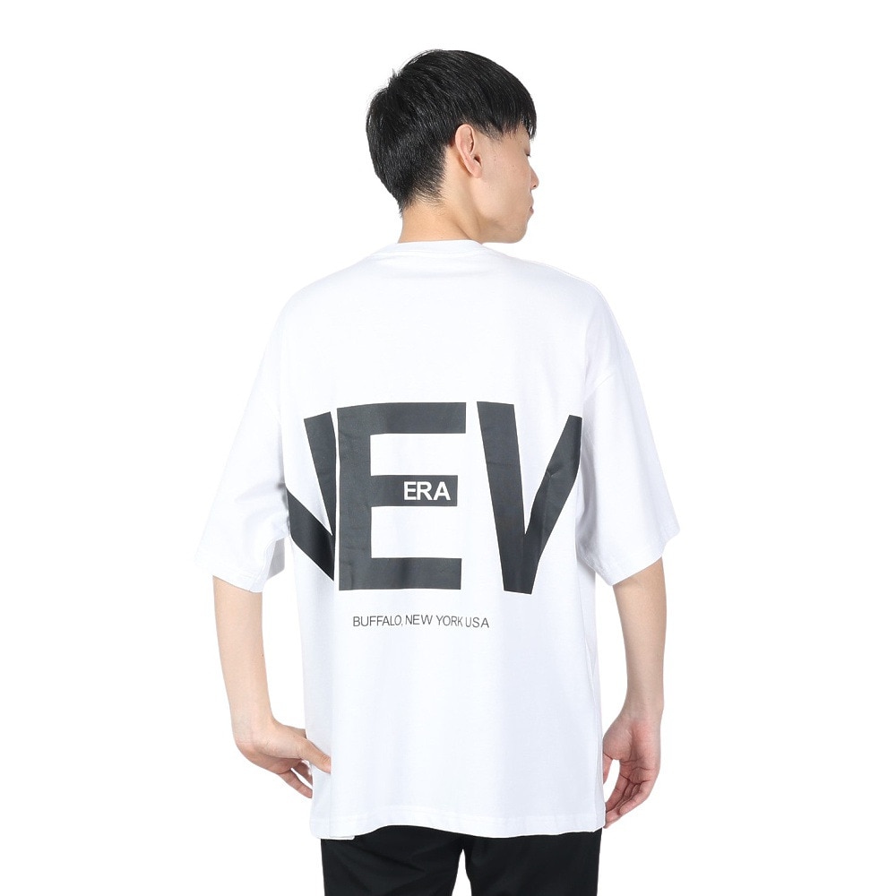 ニューエラ（NEW ERA）（メンズ、レディース）半袖 オーバーサイズド コットンTシャツ Zoom Up Logo 14121846