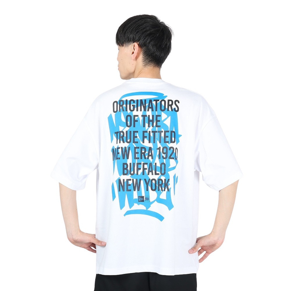 ニューエラ（NEW ERA）（メンズ、レディース）半袖 オーバーサイズド コットンTシャツ Graffiti 14121861