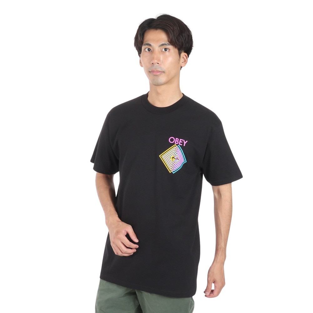 オベイ（OBEY）（メンズ）DOUBLE VISION CLASSIC Tシャツ 165263797BLKO24U