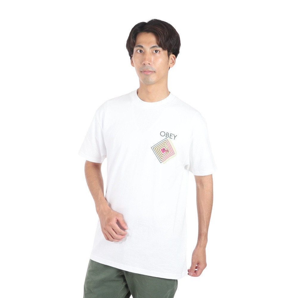 オベイ（OBEY）（メンズ）DOUBLE VISION CLASSIC Tシャツ 165263797WHTO24U