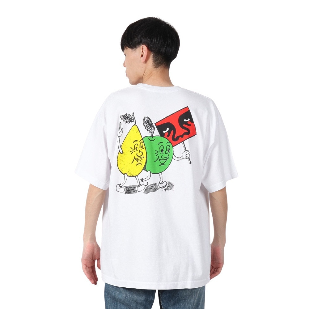 オベイ（OBEY）（メンズ）半袖Tシャツ PEACEFUL PROTEST 166913703WHTO24P