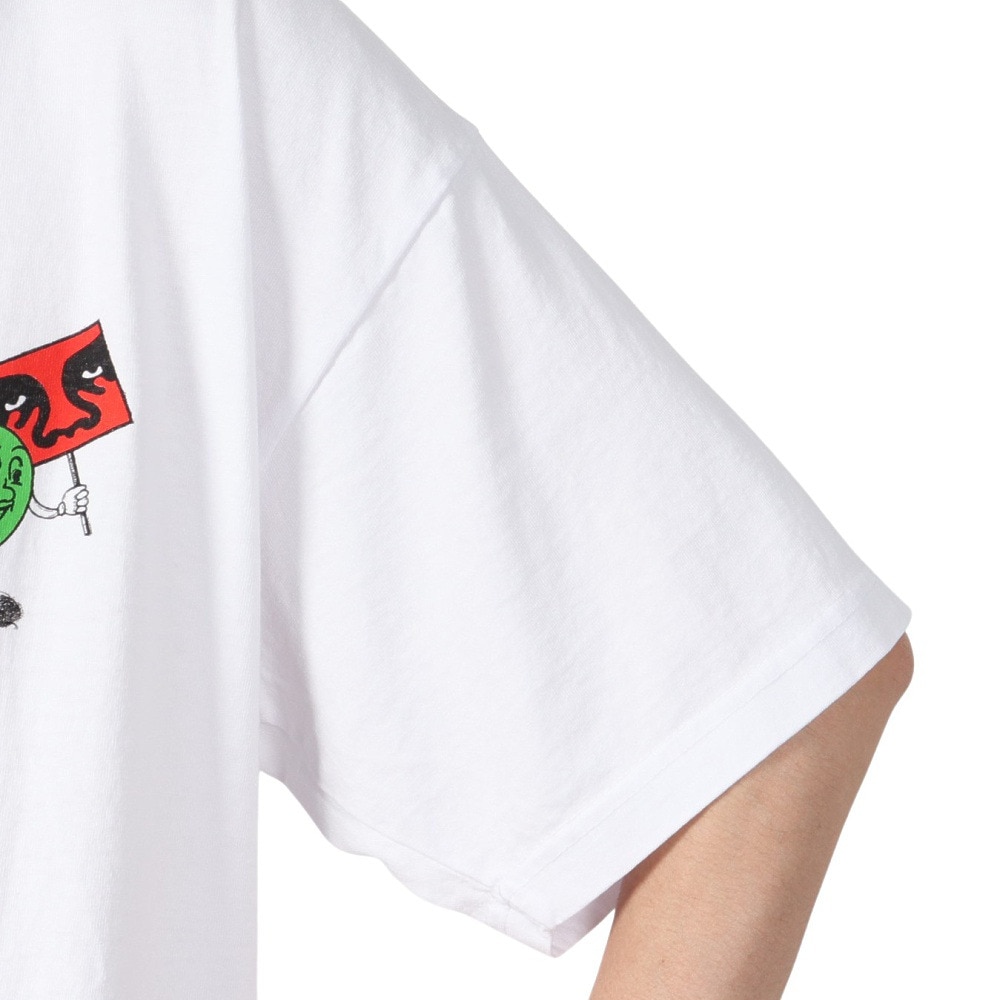 オベイ（OBEY）（メンズ）半袖Tシャツ PEACEFUL PROTEST 166913703WHTO24P