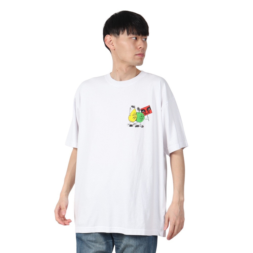 オベイ（OBEY）（メンズ）半袖Tシャツ PEACEFUL PROTEST 166913703WHTO24P