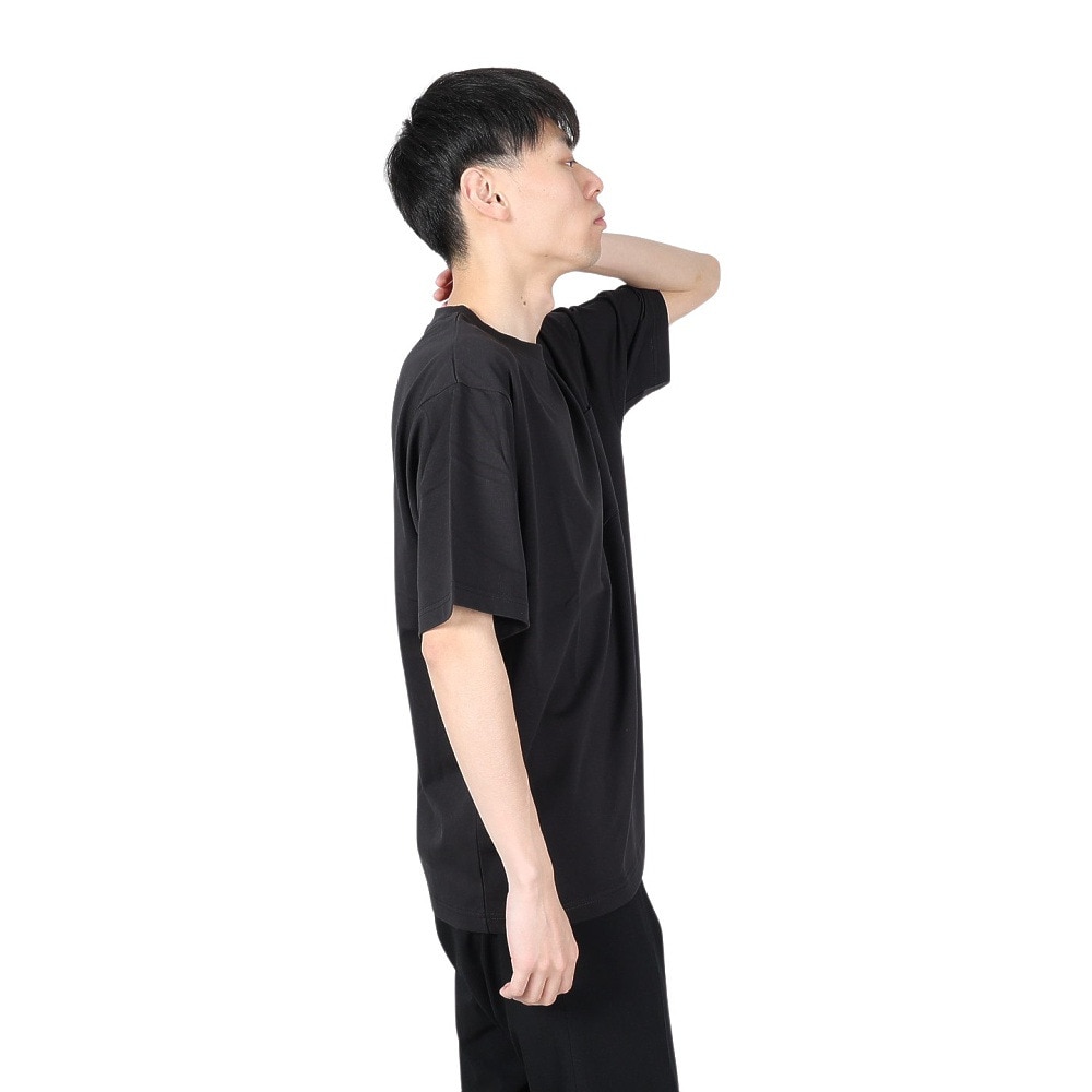 ヤックパック（YAK PAK）（メンズ、レディース）無地 ポケット付き 半袖Tシャツ 4510001-01 BLK